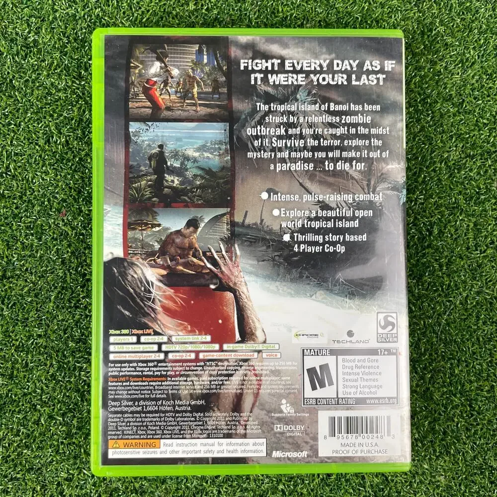 Dead Island Xbox 360 2011 Complete Tested Working